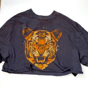 Tiger print crop top